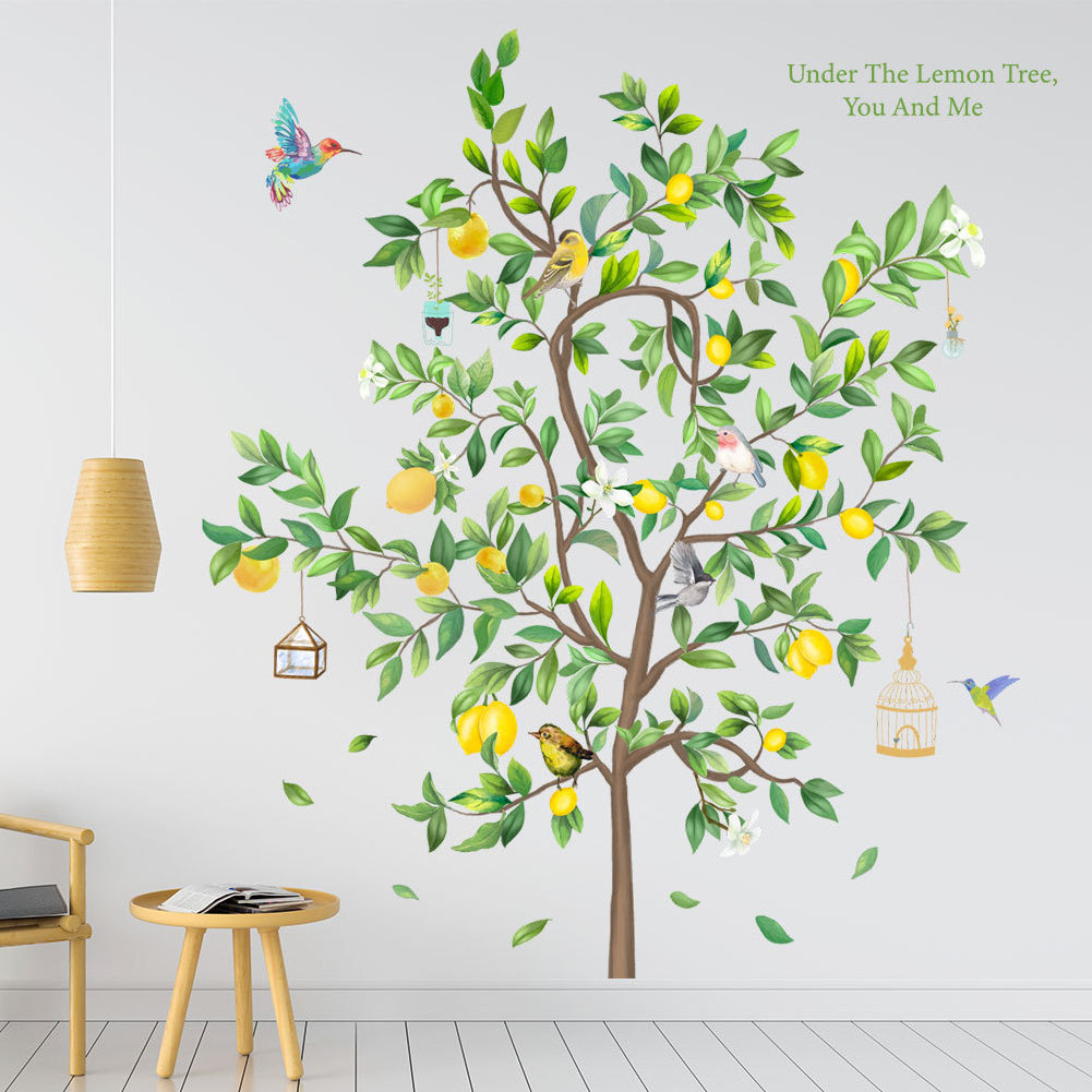 Tropical Leaf Wall Sticker Self-Adhesive Waterproof Diy Plant Wall Sticker Removable Children's Room Kitchen Wall Stickers