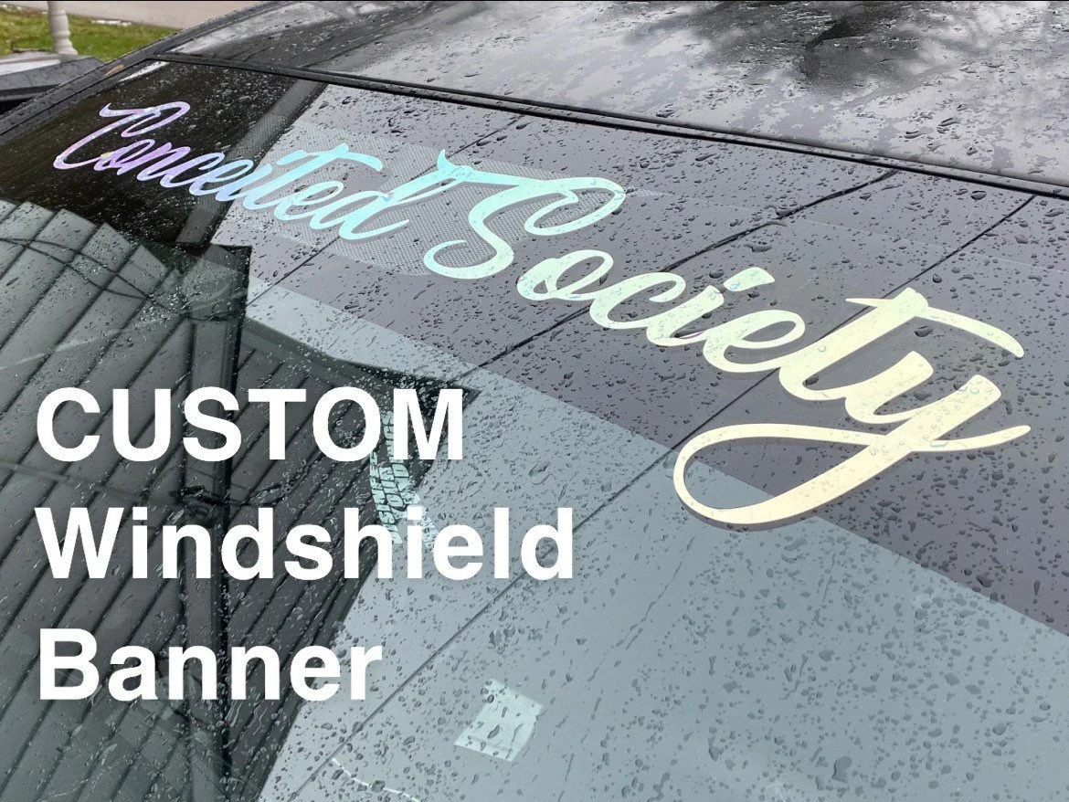 Outdoor Use Custom Weatherproof Window Logo Vinyl Car Decal Die Cut Stickers