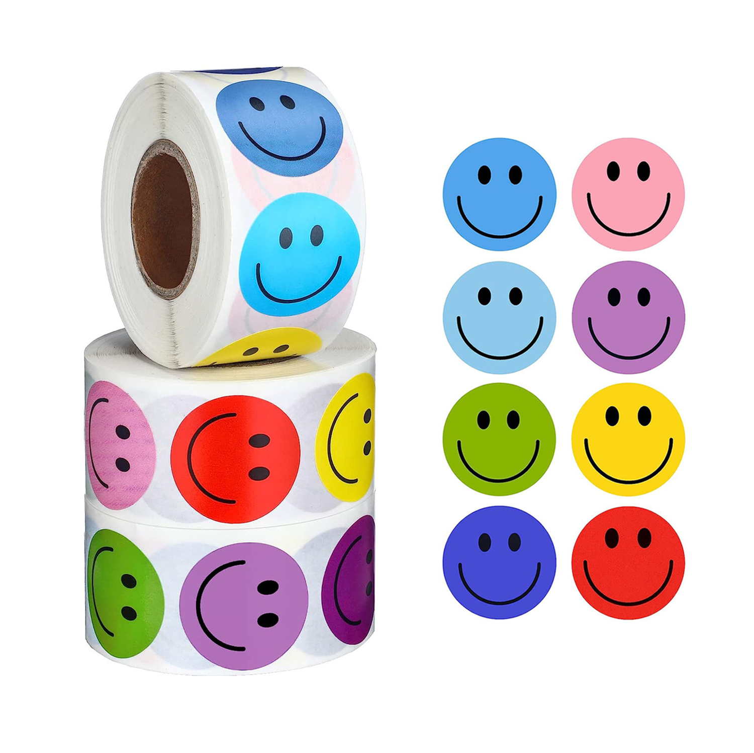 Custom Color Motivational Label Student Behavior Chart Sticker Smiley Stickers