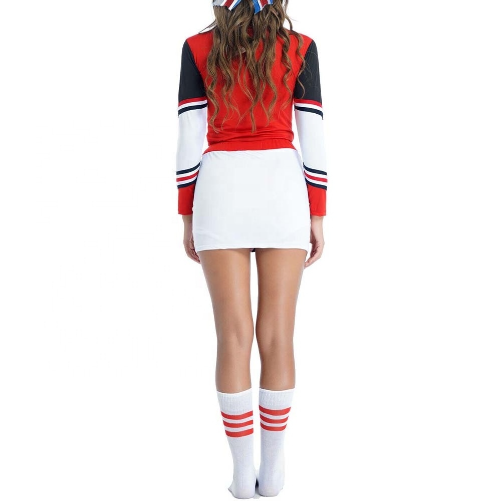 HOSTARON OEM ODM High Quality Stitching Color Long Sleeves Cheerleader Uniforms