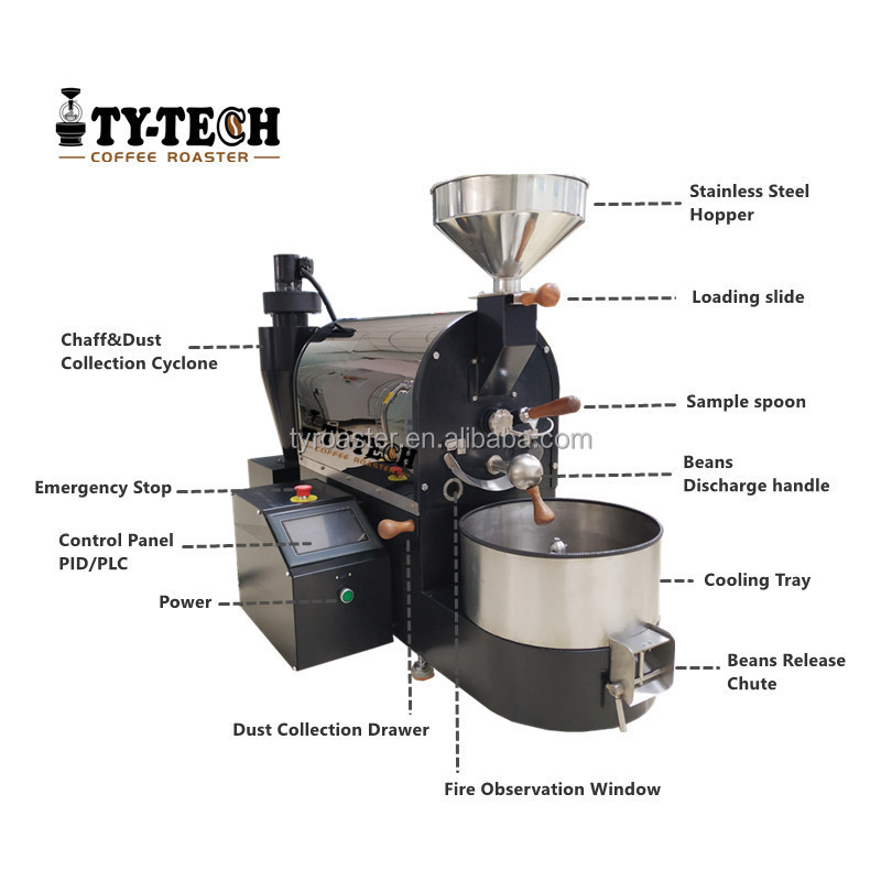 Laser cut toper turkish industrial 2kg coffee roaster probat sample roaster tostadora de cafe