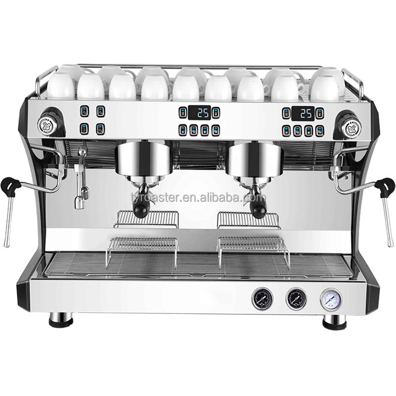 Professional China Automatic Commercial Coffee Maker Barista 2 heads Espresso Coffee Machine For Sale