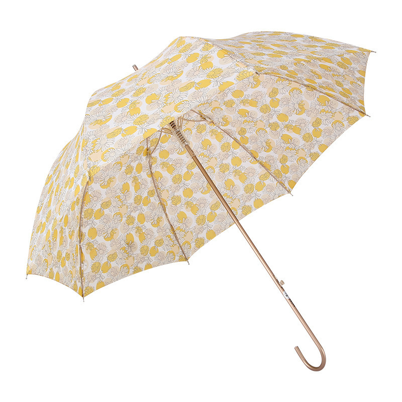 Auto Open Sunny And Rainy Straight Umbrella With Satin Fabric