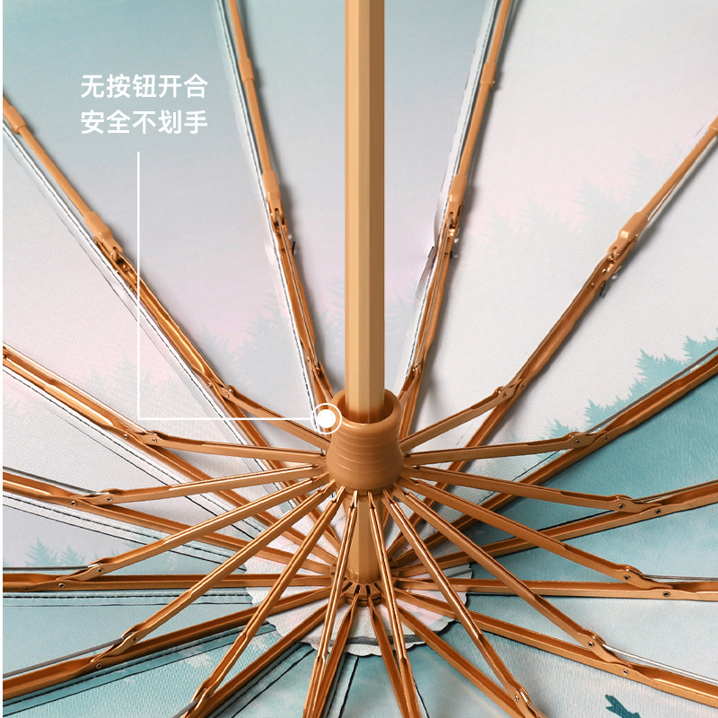 Traditional Chinese Handmade Retro Wooden Handle Custom Sunscreen Advertising Umbrella