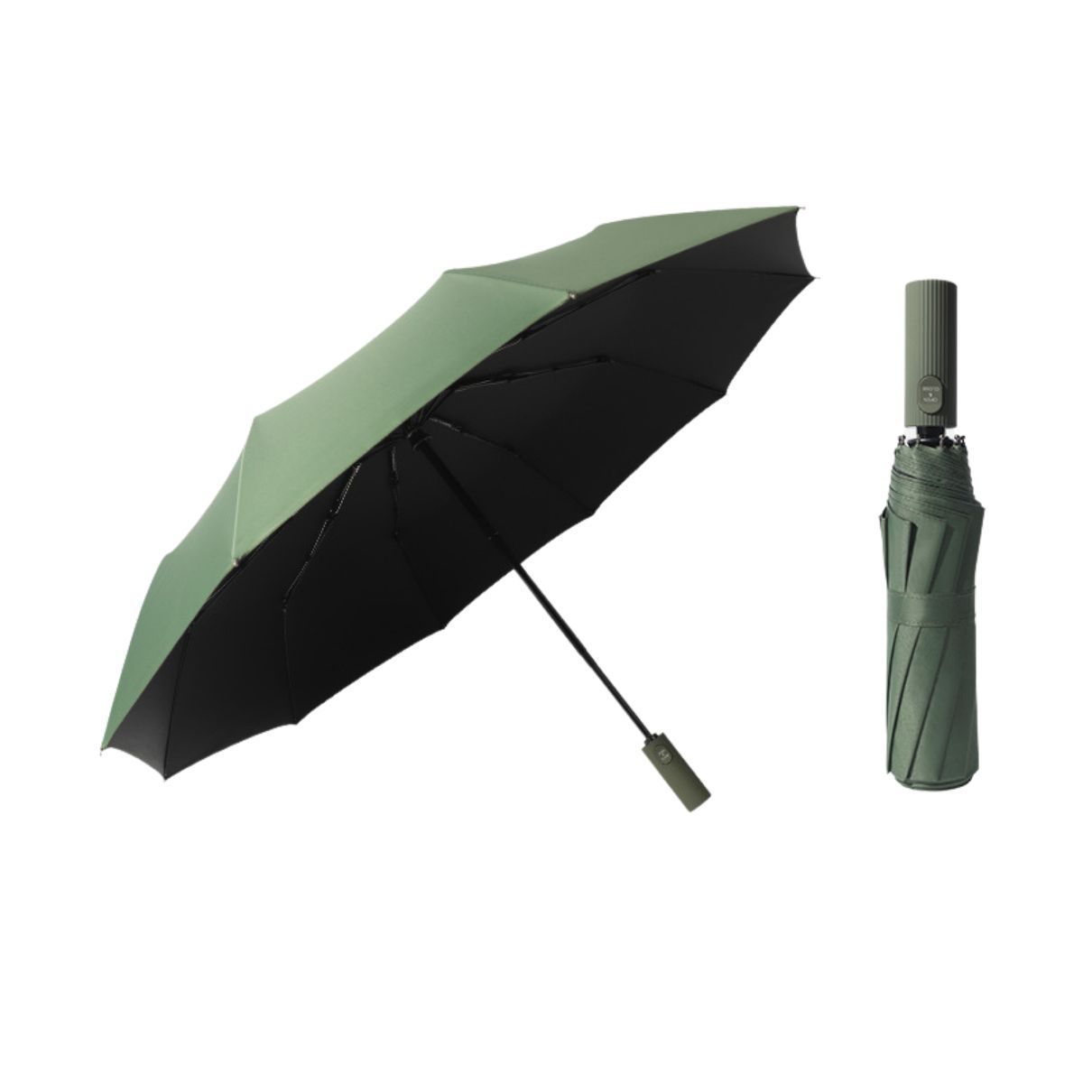 Color matching handle black glue ten bone automatic men business umbrella large automatic reinforced weather resistant umbrella