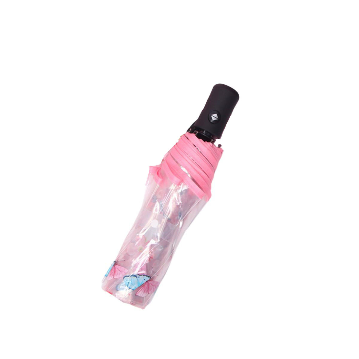 Factory high quality butterfly cherry printing Poe clear umbrella