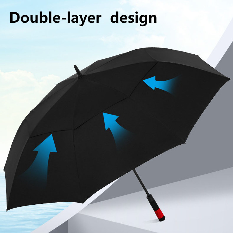 Durable Large Umbrella 30inch Windproof Waterproof Umbrella Sun Rain Protection with Protective Sheath Stick Umbrellas