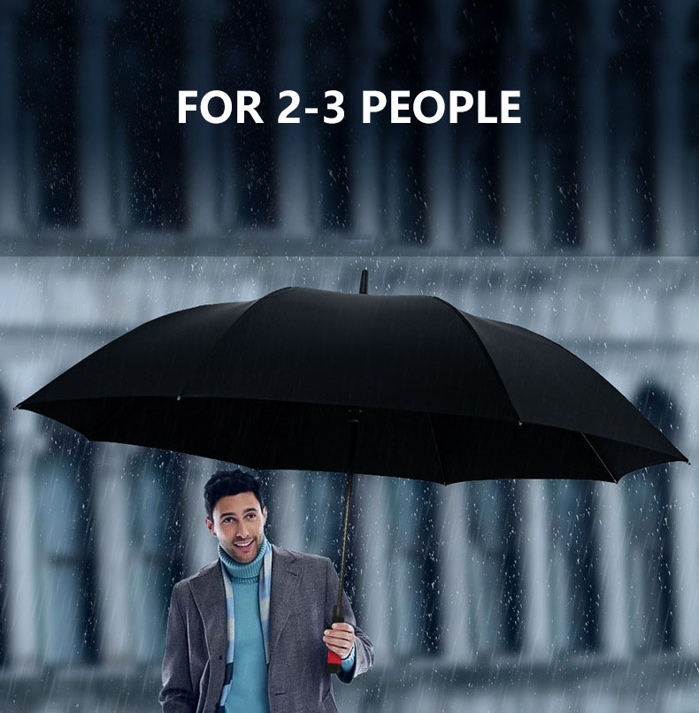 Durable Large Umbrella 30inch Windproof Waterproof Umbrella Sun Rain Protection with Protective Sheath Stick Umbrellas