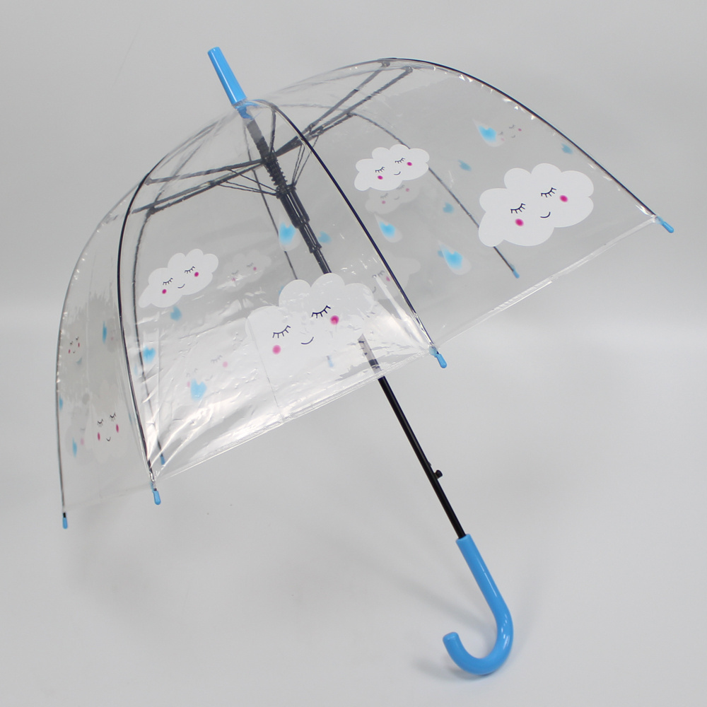 POE umbrella  Most popular straight auto open cheap straight j handle umbrella dome umbrella Flamingo design