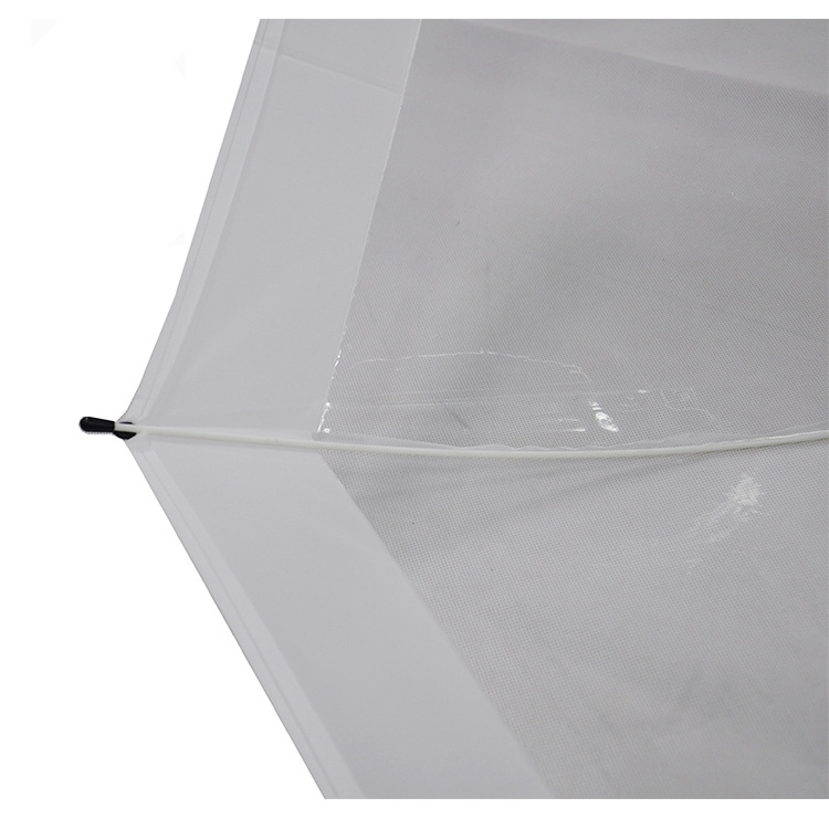 Straight Custom White Transparent Umbrella POE Clear Umbrella