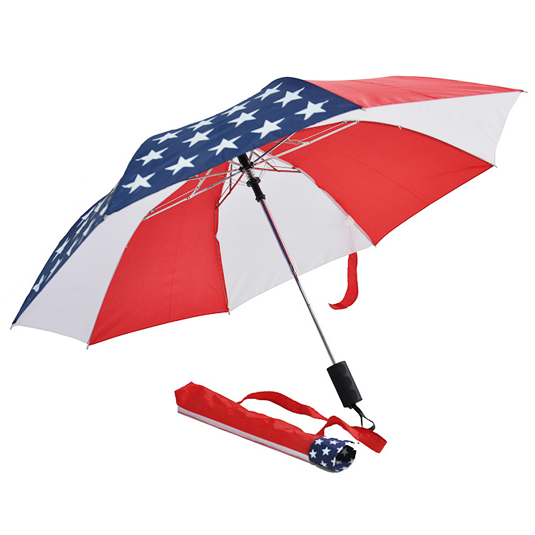 Custom Print Umbrella Rain Folding Umbrella With Logo Prints Wholesale