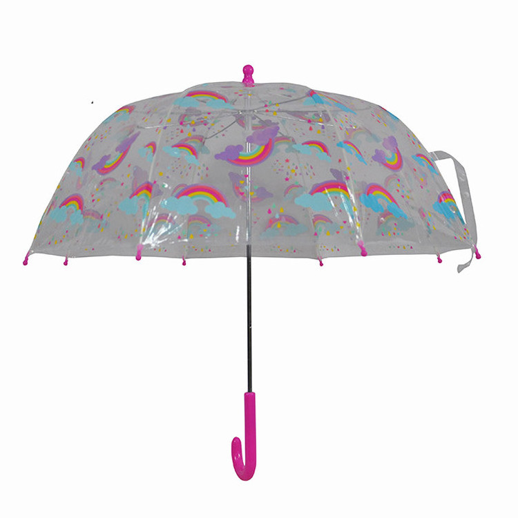 Market Custom Printed Clear Transparent Bubble Kids Umbrella