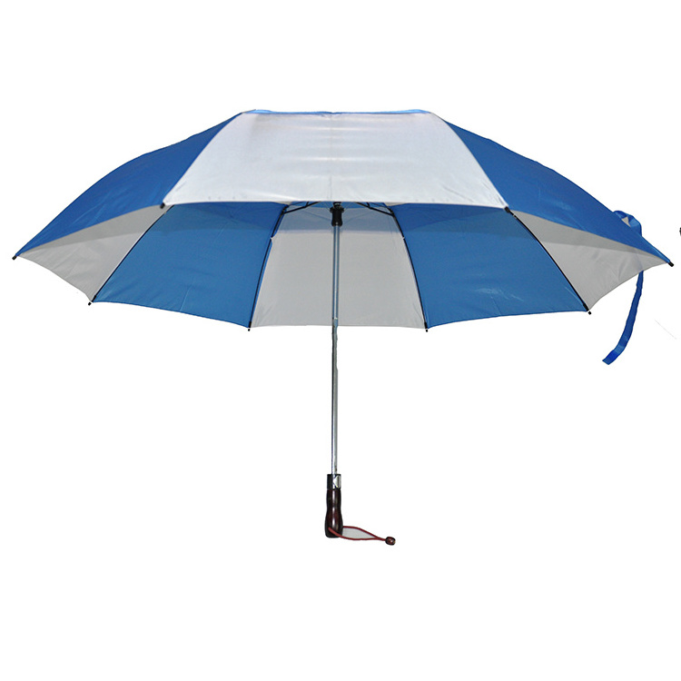 Strong Double Layer Fiberglass Large Folding Golf Umbrella 30inch Big Size