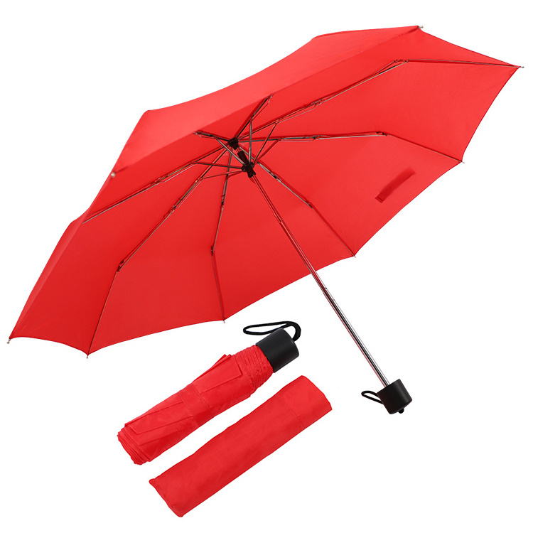 3 Fold Promotional Manual Open Cheapest Foldable Logo Print Disposable Umbrella