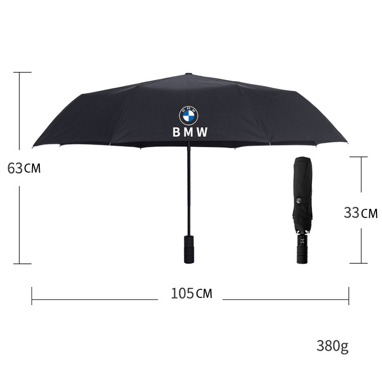 New Innovative 3 Folding Auto Open and Auto Close Umbrella with Tire Handle