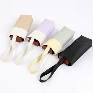 Umbrella Wholesale UPF 50+ Protective Sunny Mini Umbrella Pocket 5 Folding Umbrella