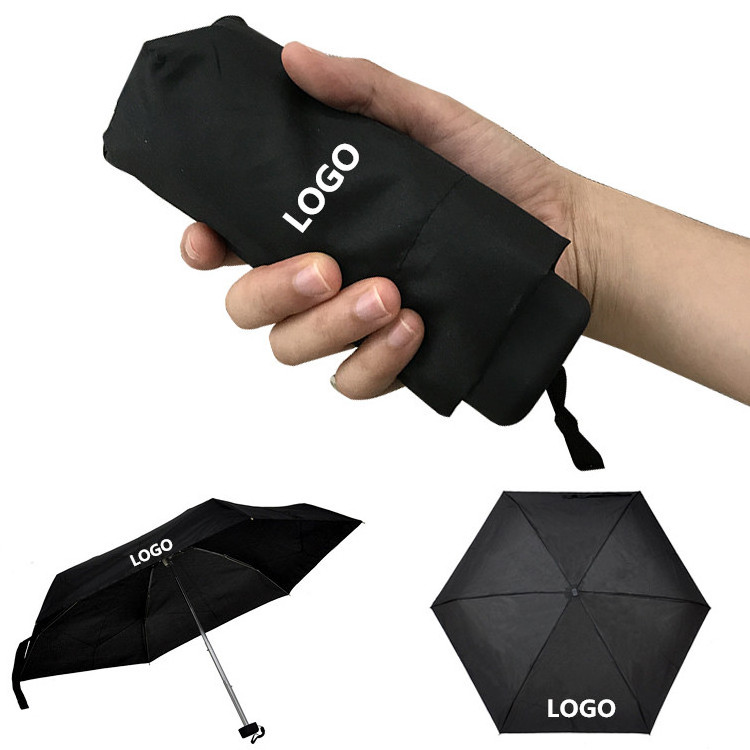 OEM Cell Phone Small 5 Folding Mini Umbrella With Custom Logo