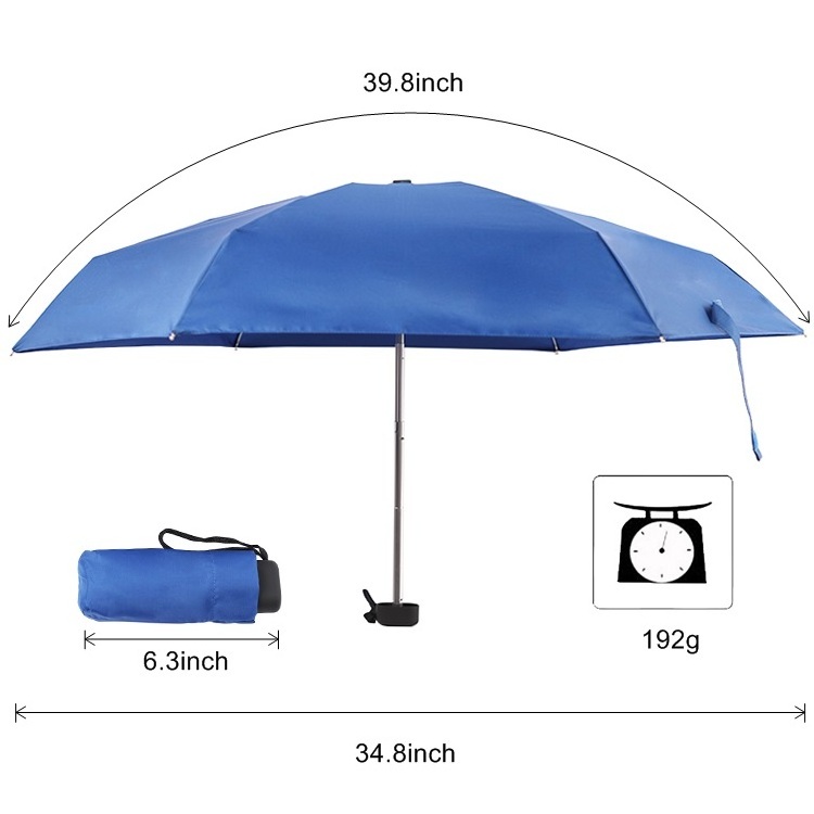 Travel Small Mini Size Compact Umbrella with Case