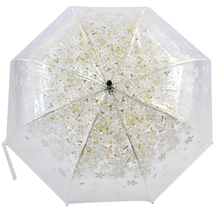 Clear Bubble Umbrella Vinyl Korea Style Straight POE Umbrella