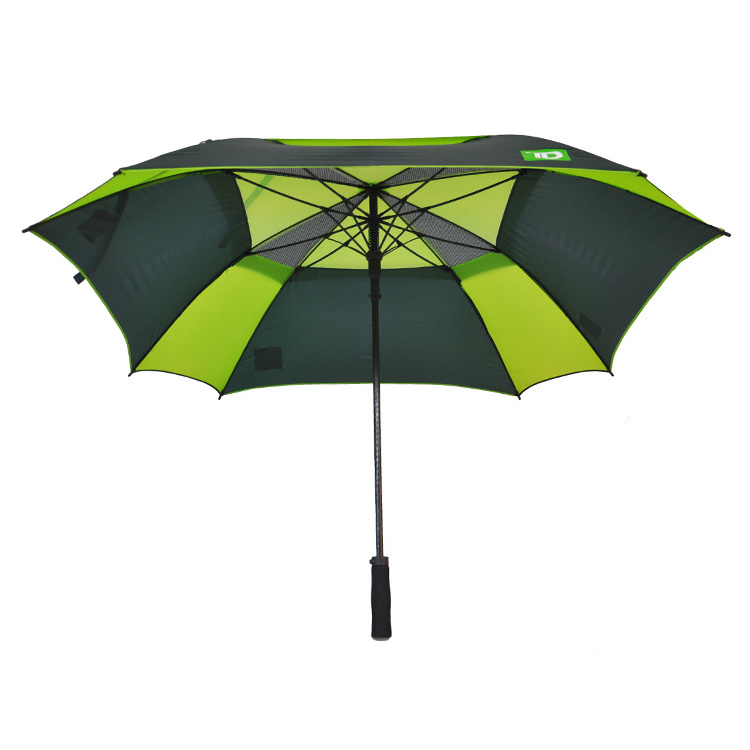 Big Size Windproof Square Double Canopy Golf Umbrella