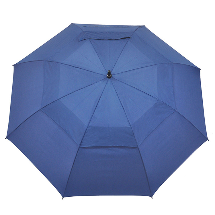 Automatic Windproof Big Size Double Layer Air Vent Golf Umbrella With Bag for promotion