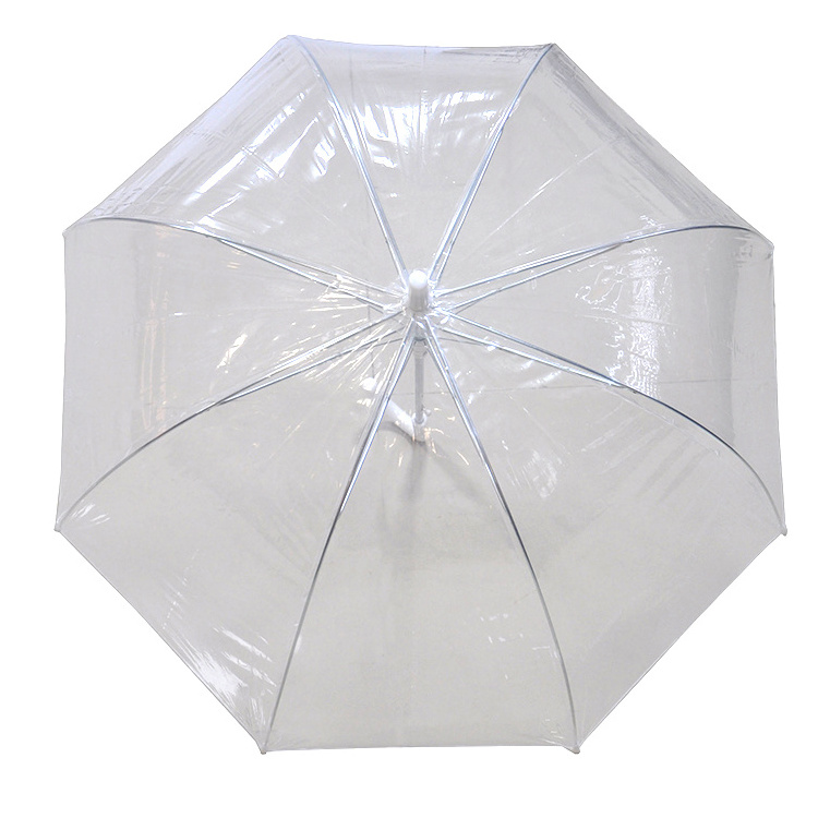 OEM ODM Umbrella Auto Open Dome Shape Umbrella POE Transparent Umbrella