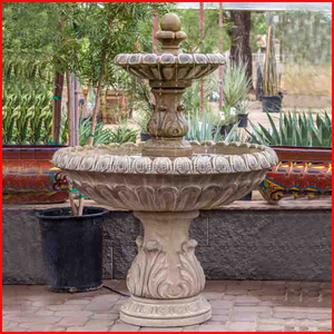 Outdoor granite round stone water fountain indoor marble floor standing fountain