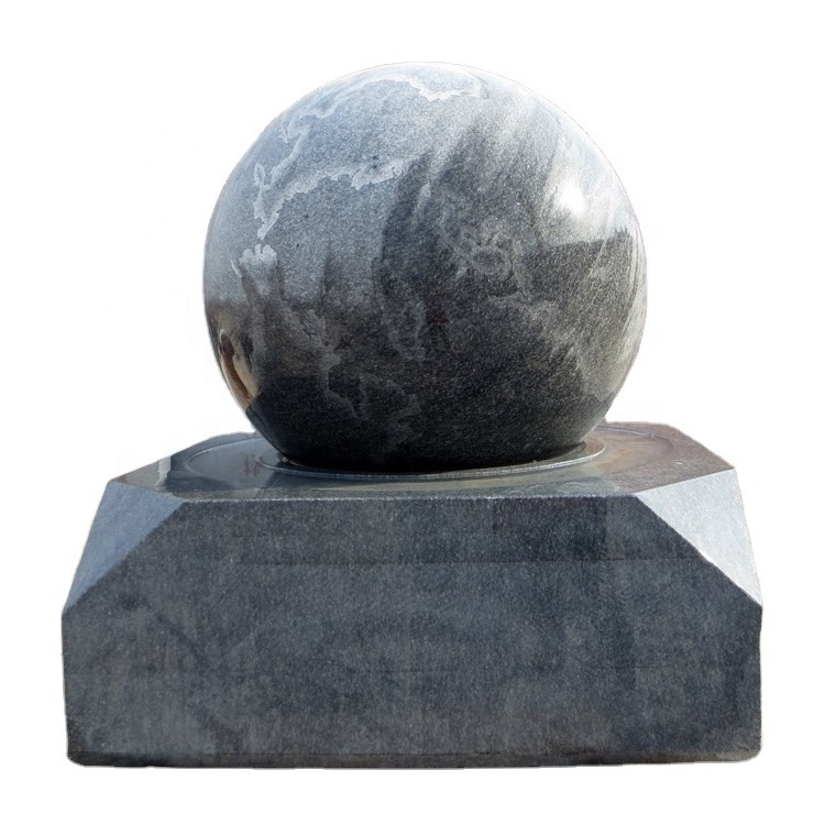 Floating fengshui sphere granite fountain stone rolling ball globe water fountain