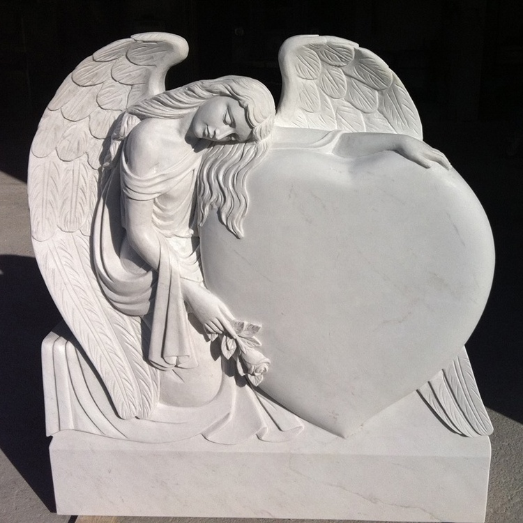 Hand carved granite tombstone govestone marble angel headstone