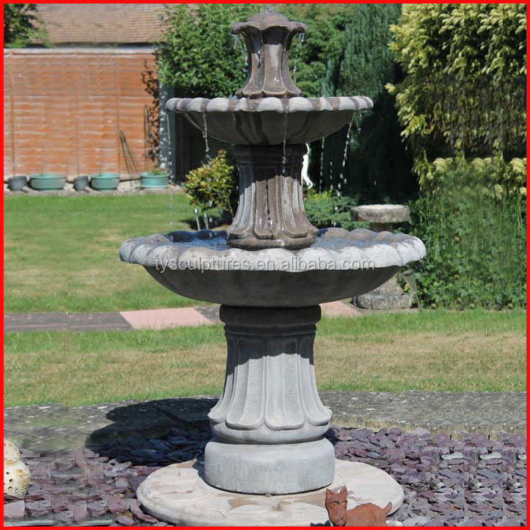 Outdoor granite round stone water fountain indoor marble floor standing fountain