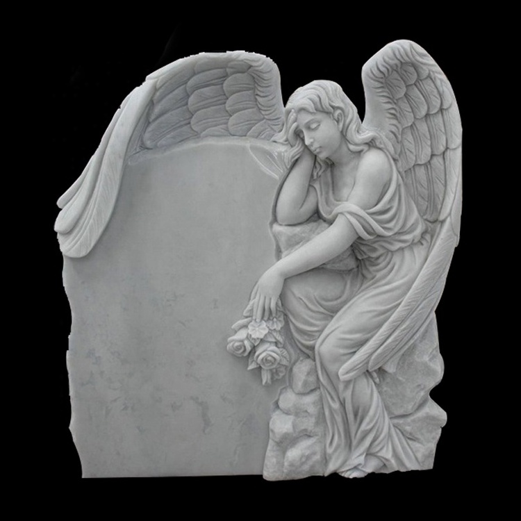 Hand carved granite tombstone govestone marble angel headstone