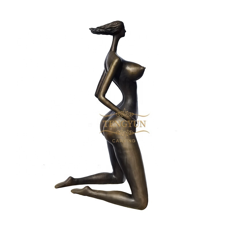 Customize modern abstract bronze woman garden sculpture metal art decorative metal lady sculpture