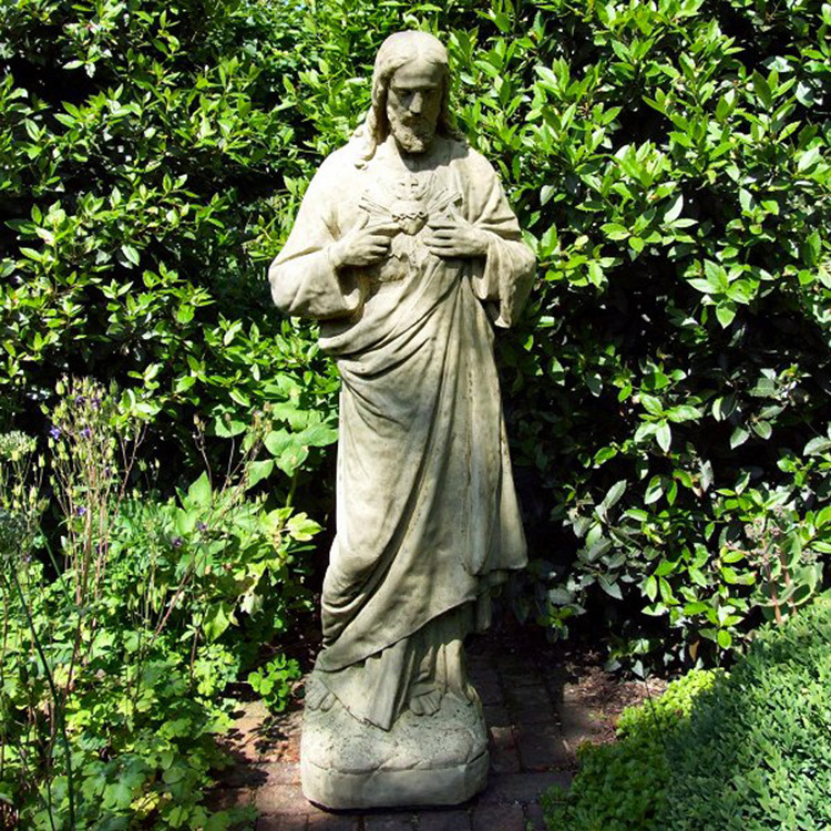 life size religious Christian stone white marble figure Jesus Christ statue in stock for home garden church decoration