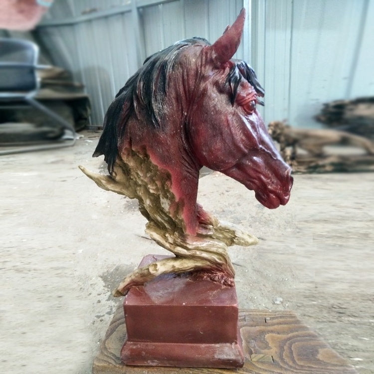 Wholesale outdoor and indoor decor metal figurines bronze small horse head