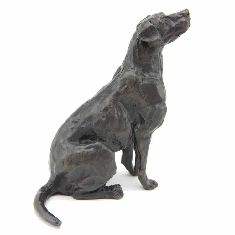 Life size garden decorative metal dog sculpture bronze great danes statue