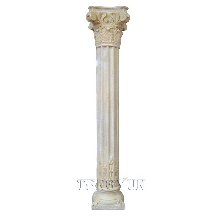 Popular stone column and marble roman pillar granite roman columns for sale