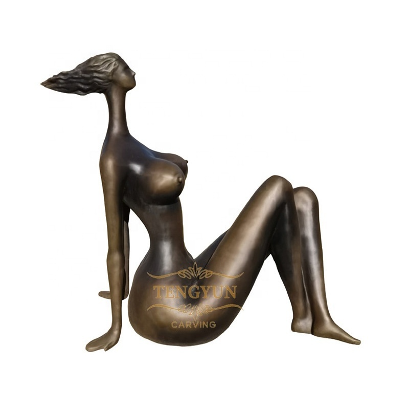 Customize modern abstract bronze woman garden sculpture metal art decorative metal lady sculpture