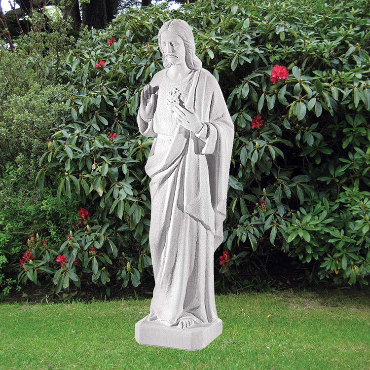 life size religious Christian stone white marble figure Jesus Christ statue in stock for home garden church decoration