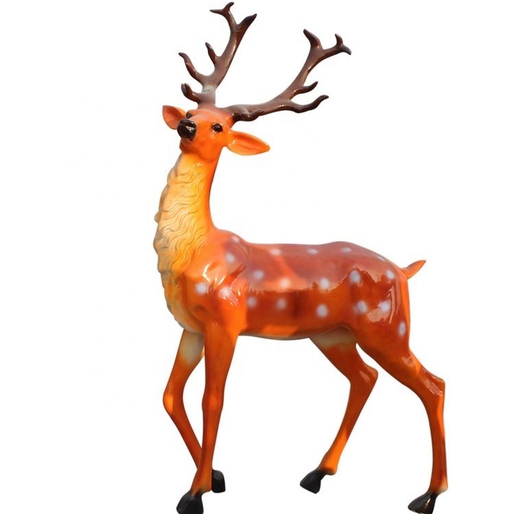 Garden decor life size deer elk fiberglass resin reindeer