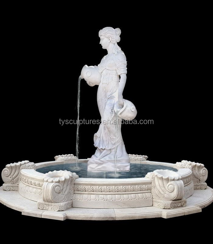 Outdoor decorative religious Christian fountain Mother Virgin Mary marble fountain