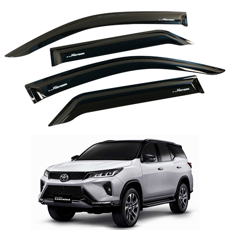 Factory Wholesale Car Accessories Protective Rain Sun Door Visor Window Deflectors for Toyota Hilux Fortuner Raize