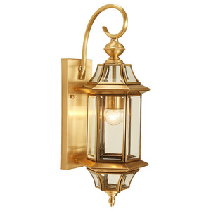 Popular Vintage Decoration Wall Lamp Outdoor Garden LED Classic Brass Wall Light For Hotel