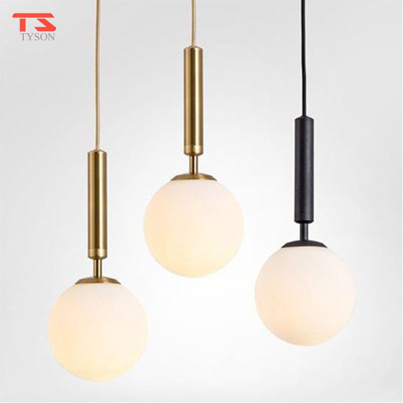 Mid Century Newly Designed Light Country Rustic Pendant Lamp Brass Globe Pendant Glass Ball Island Kitchen Light