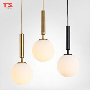 Mid Century Newly Designed Light Country Rustic Pendant Lamp Brass Globe Pendant Glass Ball Island Kitchen Light