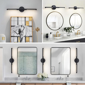 Bathroom Fixtures Modern Chrome  Wall Lamp Mounted Bathroom Mirror Wall Mounted Bathroom Vanity Lighted Mirror