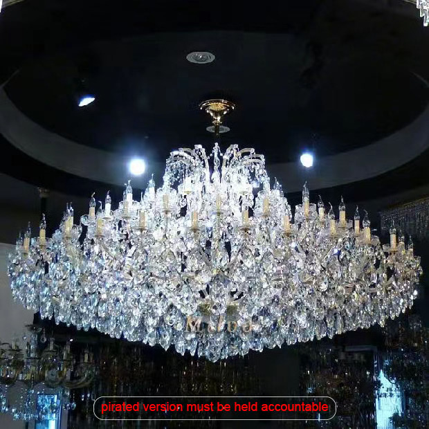 Custom Gold House Decoration Hotel Wedding Crystal Ceiling Lamp Globe Large Crystal Chandeliers For Hotels