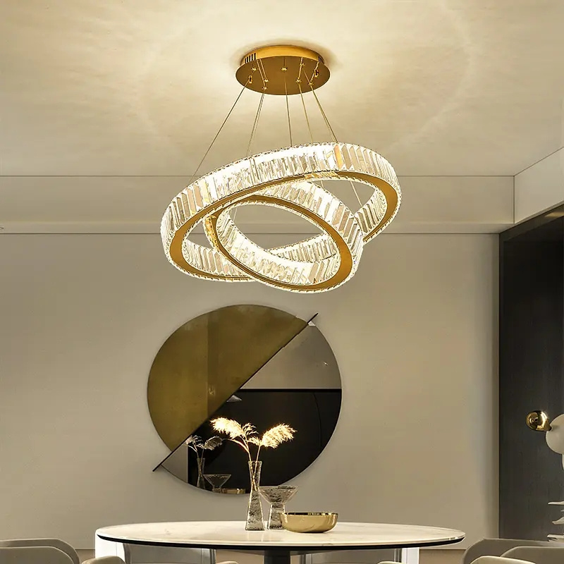 Nordic Light Luxury Simple Modern Designer Decorate Crystal LED Chandelier For Hotel Living Room