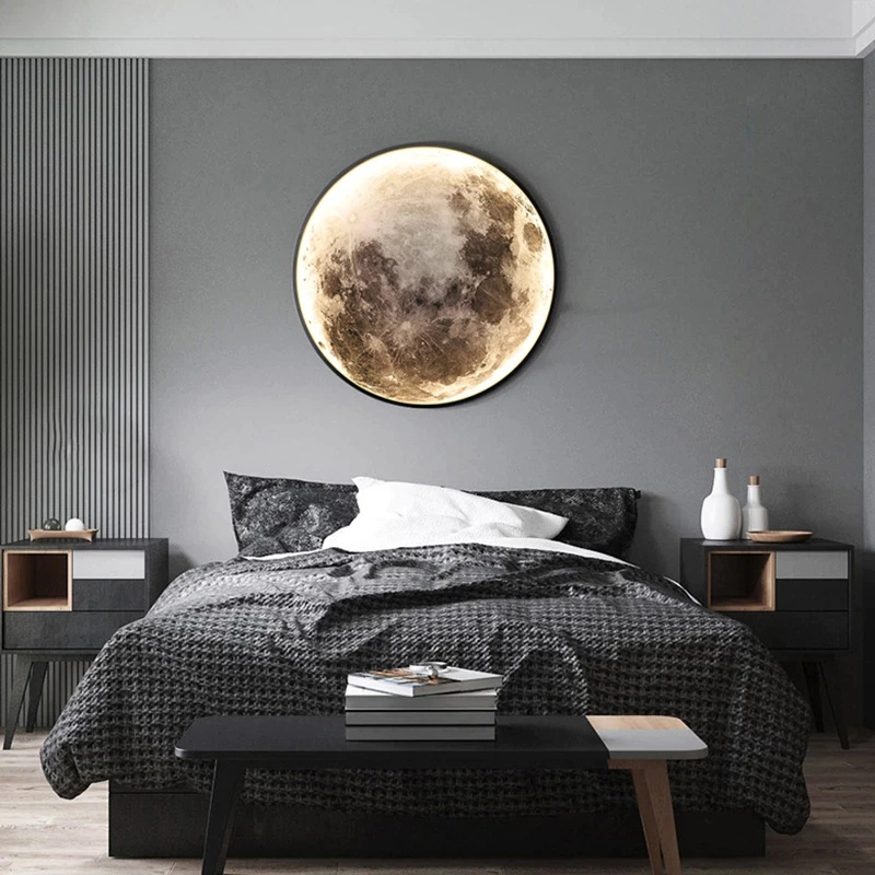 New Nordic Style Light Luxury Creative Decoration Moon Wall Lamp Ceiling Lamp For Bedroom