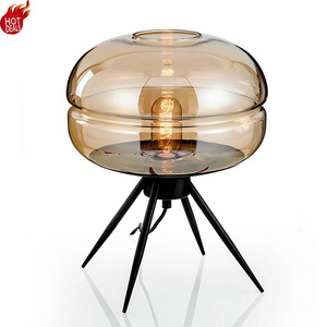 Bohemian Design Tripod Lantern Winding Desk Light Modern Bedside Design Led Table Lamp