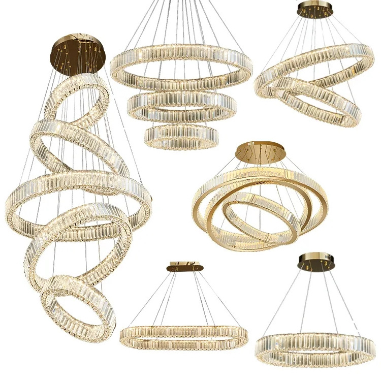 Nordic Light Luxury Simple Modern Designer Decorate Crystal LED Chandelier For Hotel Living Room